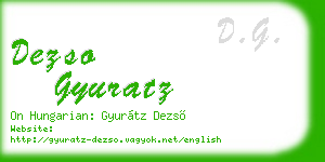 dezso gyuratz business card